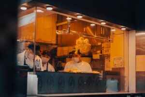 Chicken Rice Stall in Singapore